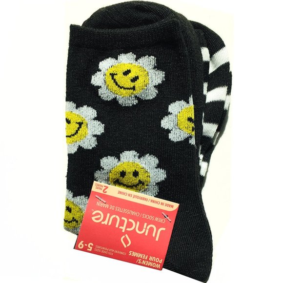 Accessories - *3/$15* Smiley Face Daisy Flower + Striped Socks